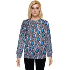 Peacock Pattern Close Up Plumage Hidden Pocket Sweatshirt by Celenk