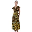 Pattern Abstract Background Art Flutter Sleeve Maxi Dress View1