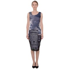 Castle Building Architecture Sleeveless Pencil Dress by Celenk
