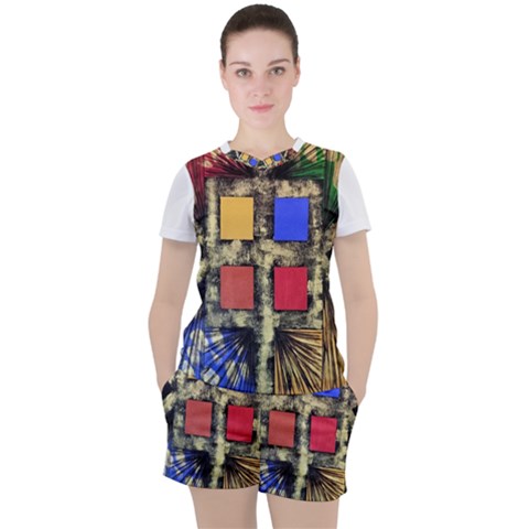 Acrylic Painting  Women s Tee And Shorts Set by Rbudhiya