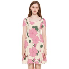 Floral Vintage Flowers Inside Out Cap Sleeve Dress by Dutashop