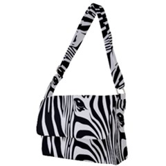Animal Cute Pattern Art Zebra Full Print Messenger Bag (l) by Amaryn4rt
