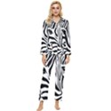 Animal Cute Pattern Art Zebra Womens  Long Sleeve Velvet Pocket Pajamas Set View1