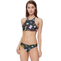 Memphis Design Seamless Pattern Banded Triangle Bikini Set by uniart180623