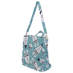 Cute-seamless-pattern-with-rocket-planets-stars Crossbody Backpack by uniart180623