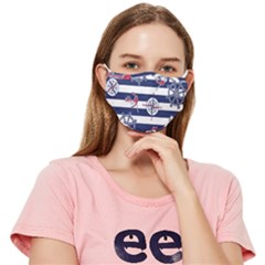 Seamless-marine-pattern Fitted Cloth Face Mask (adult) by uniart180623