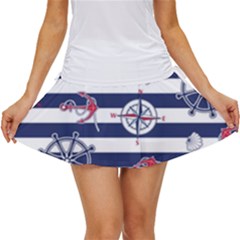 Seamless-marine-pattern Women s Skort by uniart180623