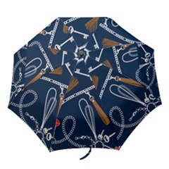 Chains-seamless-pattern Folding Umbrellas by uniart180623