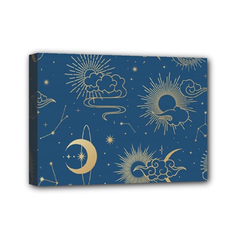 Seamless-galaxy-pattern Mini Canvas 7  X 5  (stretched) by uniart180623