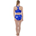 Blooming-seamless-pattern-blue-colors Racer Back Bikini Set View2