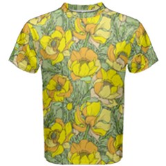 Seamless-pattern-with-graphic-spring-flowers Men s Cotton Tee by uniart180623