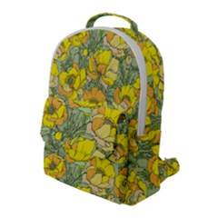 Seamless-pattern-with-graphic-spring-flowers Flap Pocket Backpack (large) by uniart180623