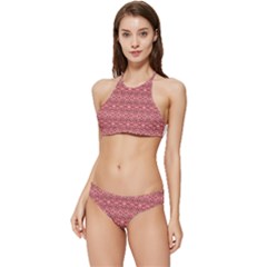 Pink-art-with-abstract-seamless-flaming-pattern Banded Triangle Bikini Set by uniart180623