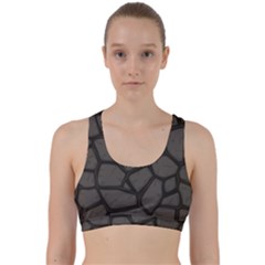 Cartoon-gray-stone-seamless-background-texture-pattern Back Weave Sports Bra by uniart180623