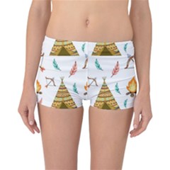 Cute-cartoon-native-american-seamless-pattern Reversible Boyleg Bikini Bottoms by uniart180623