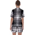 Pixel-background-design-modern-seamless-pattern-plaid-square-texture-fabric-tartan-scottish-textile- Satin Short Sleeve Pajamas Set View2