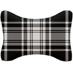 Pixel-background-design-modern-seamless-pattern-plaid-square-texture-fabric-tartan-scottish-textile- Seat Head Rest Cushion by uniart180623