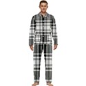 Pixel-background-design-modern-seamless-pattern-plaid-square-texture-fabric-tartan-scottish-textile- Men s Long Sleeve Velvet Pocket Pajamas Set View1