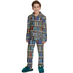 Bookshelf Kids  Long Sleeve Velvet Pajamas Set by uniart180623