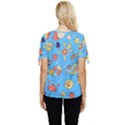 Hand-drawn-seamless-pattern-summer-time Bow Sleeve Button Up Top View4