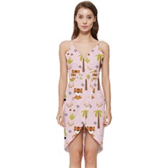 Cute-tiger-car-safari-seamless-pattern Wrap Frill Dress by uniart180623