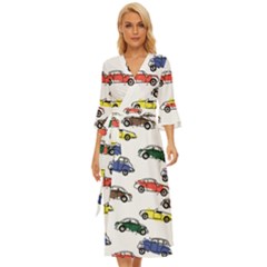 Cars-pattern Midsummer Wrap Dress by uniart180623
