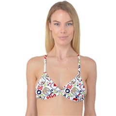 Animals-pattern Reversible Tri Bikini Top by uniart180623