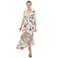 Animals-pattern Maxi Chiffon Cover Up Dress by uniart180623