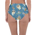 Seamless-pattern-funny-astronaut-outer-space-transportation Reversible High-Waist Bikini Bottoms View2