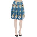 Seamless-pattern-funny-astronaut-outer-space-transportation Pleated Skirt View1