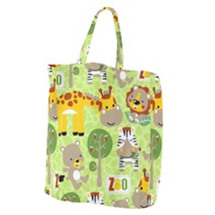 Funny-animals-cartoon Giant Grocery Tote by uniart180623