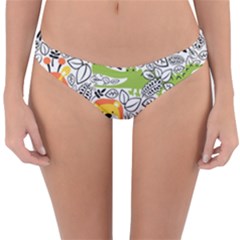 Seamless-pattern-with-wildlife-cartoon Reversible Hipster Bikini Bottoms by uniart180623