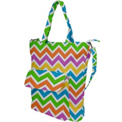 Chevron-pattern-design-texture Shoulder Tote Bag by uniart180623