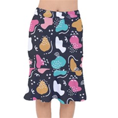 Art Pattern Design Background Print Short Mermaid Skirt by uniart180623