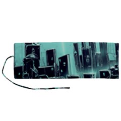 Buildings City Urban Destruction Background Roll Up Canvas Pencil Holder (m) by uniart180623