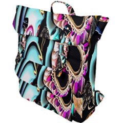 Garden Flower Nature Digital Art Abstract Buckle Up Backpack by uniart180623