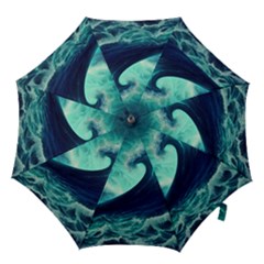 Ai Generated Waves Ocean Sea Tsunami Nautical Fantasy Hook Handle Umbrellas (medium) by uniart180623