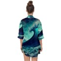 Ai Generated Waves Ocean Sea Tsunami Nautical Fantasy Open Front Chiffon Kimono View2