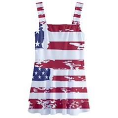 Flag Usa Unite Stated America Kids  Layered Skirt Swimsuit by uniart180623