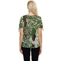 Texture Ornament Pattern Seamless Paisley Bow Sleeve Button Up Top View4