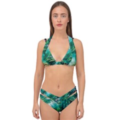 River Stream Flower Nature Double Strap Halter Bikini Set by Ravend