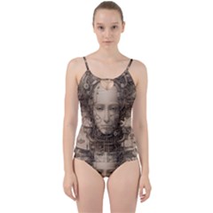 Cyborg Robot Future Drawing Poster Cut Out Top Tankini Set by Ravend