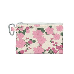 Floral Vintage Flowers Canvas Cosmetic Bag (small) by Dutashop