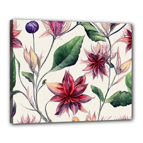 Floral Pattern Canvas 20  X 16  (stretched) by designsbymallika