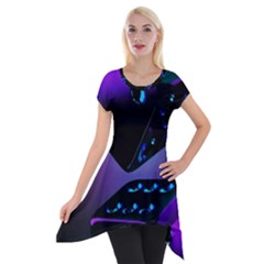 3d Ludo Game,gambling Short Sleeve Side Drop Tunic by Bangk1t