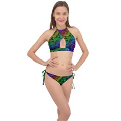 Pride Glass Cross Front Halter Bikini Set by MRNStudios