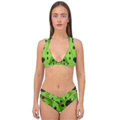 Abstract Geometric Modern Pattern Double Strap Halter Bikini Set by dflcprintsclothing