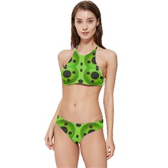 Abstract Geometric Modern Pattern Banded Triangle Bikini Set by dflcprintsclothing