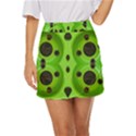 Abstract Geometric Modern Pattern Mini Front Wrap Skirt View1