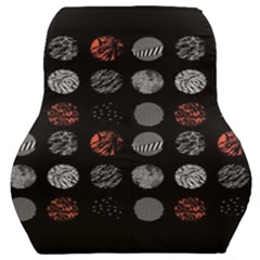 Black And Multicolored Polka Dot Artwork Digital Art Car Seat Back Cushion  by uniart180623
